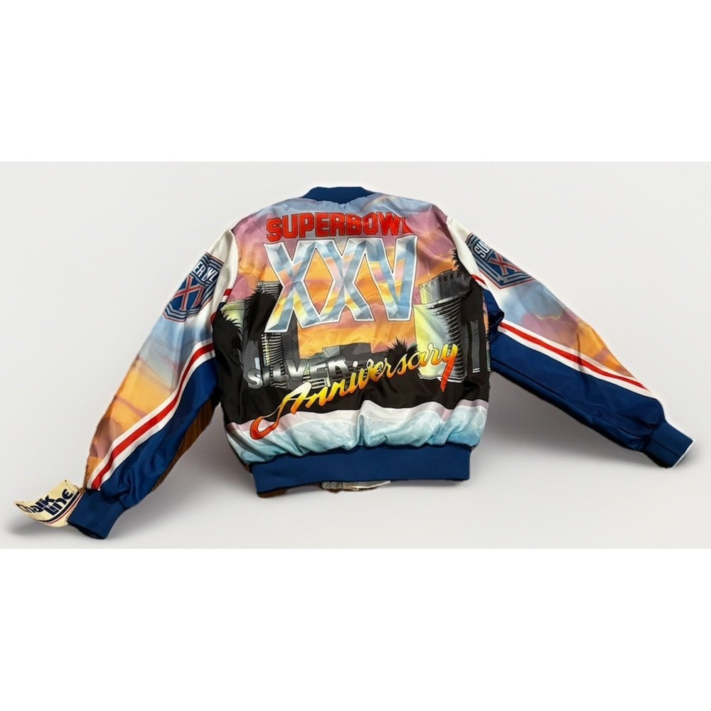 Vintage Chalk Line Fanimation Jacket L New York Giants Bills Super Bowl XXV New